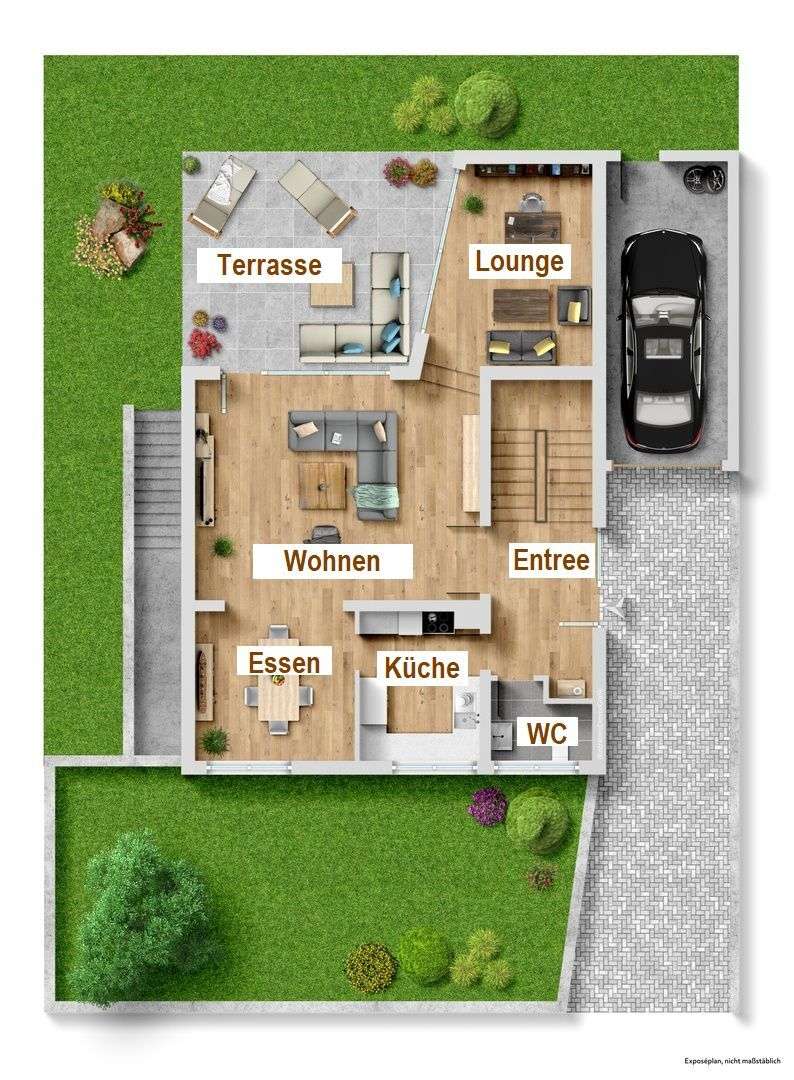Erdgeschoss-Exposeplan